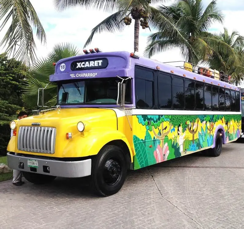 Bus near Playa del Carmen